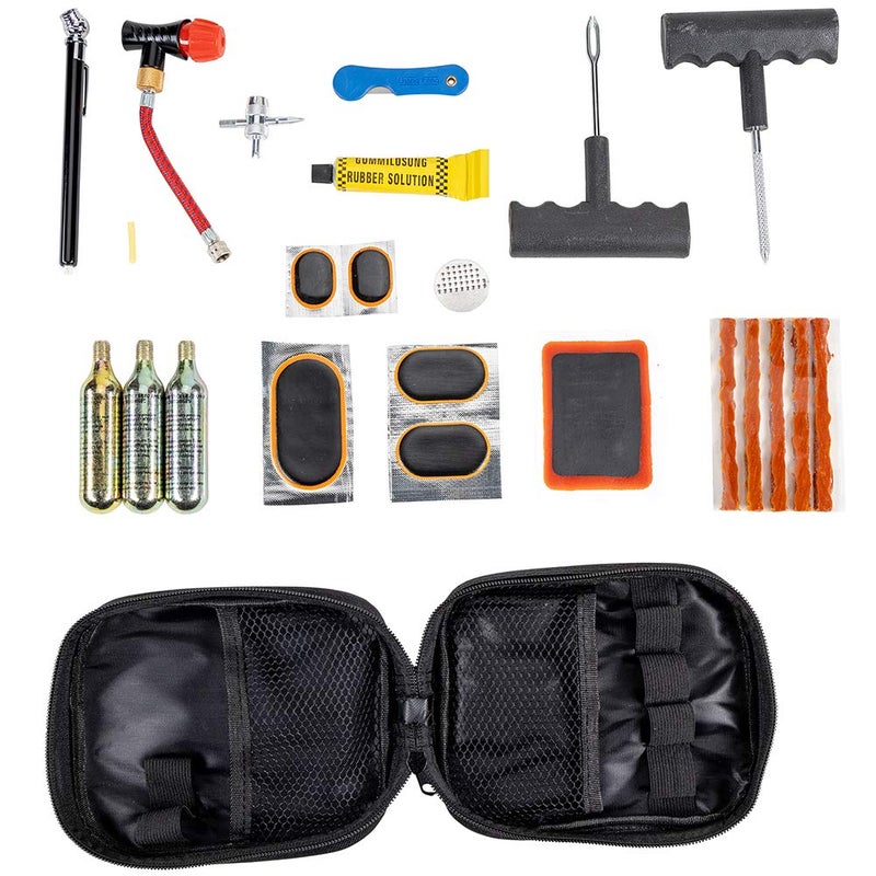 Pit Posse PP3167 Motorcycle Tire Repair Kit with Co2 Inflator and Cartridges for Tube and Tubeless Tires, Emergency Roadside Kit, Flat Tire Accessories for Easy Repair - Image 3